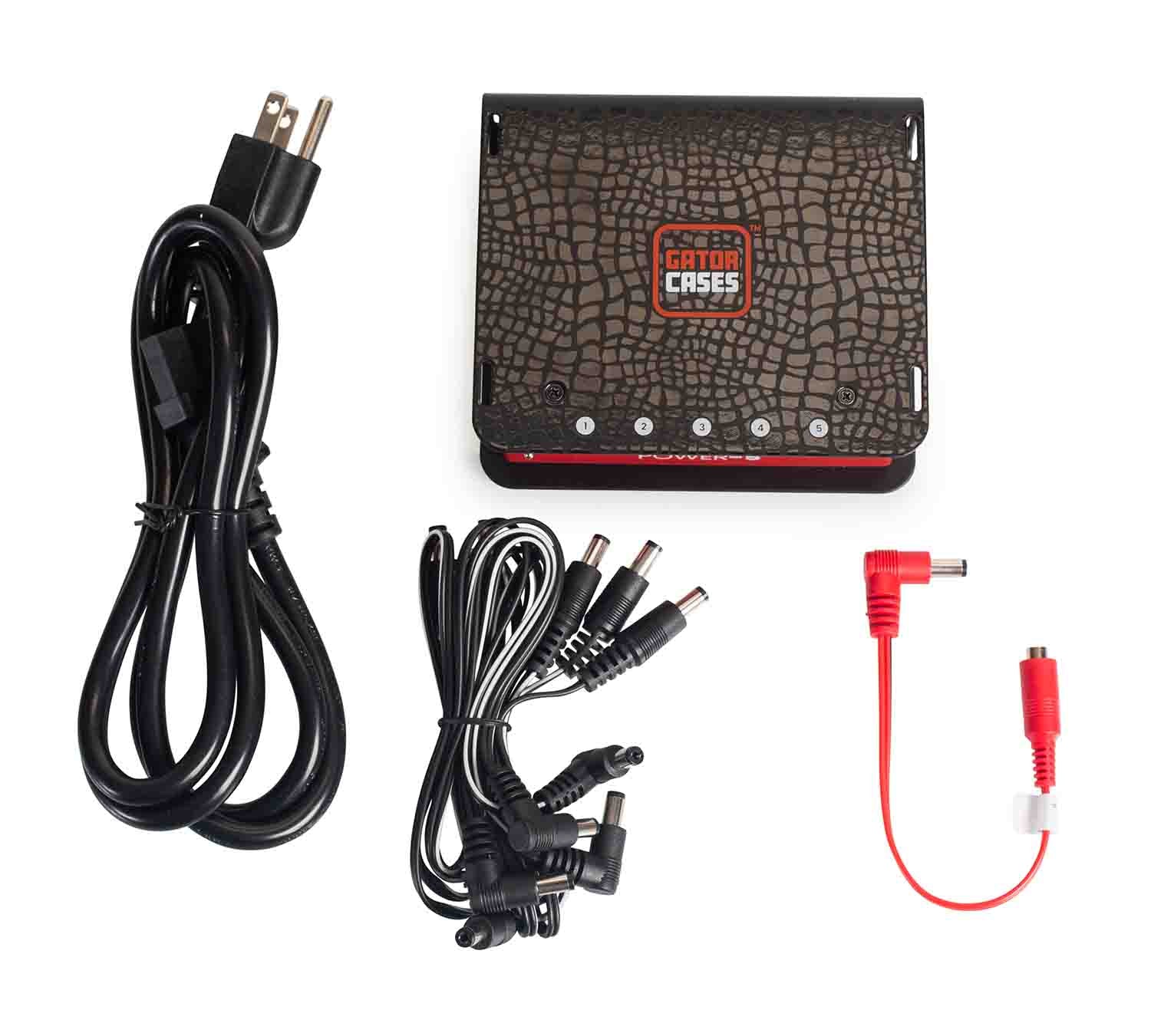 Gator Cases GTR-PWR-5 Pedal Board Power Supply with 5 Isolated Outputs - Hollywood DJ