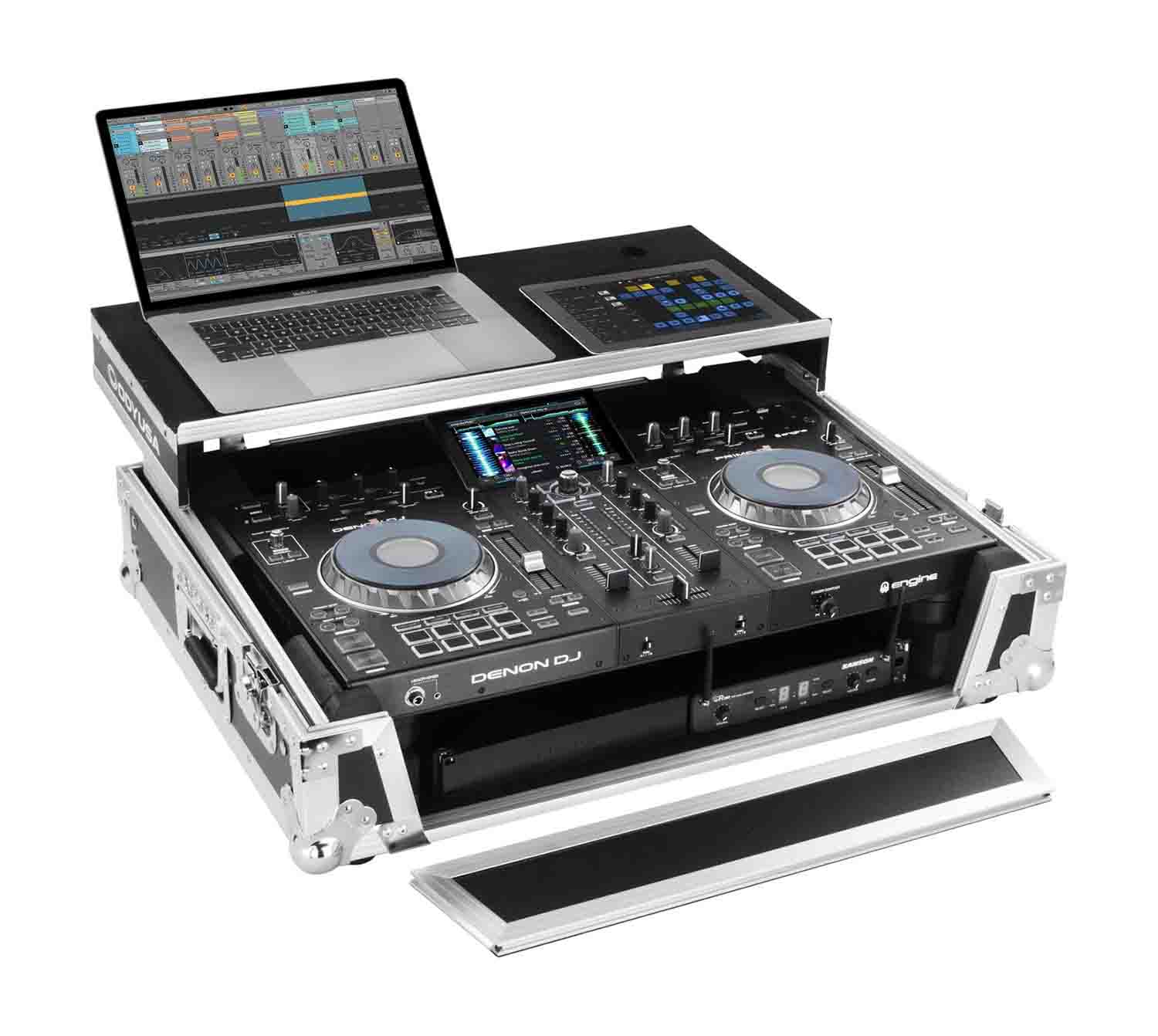 Odyssey FZGSPRIME2 Denon Prime 2 Glide Style Flight Case - Hollywood DJ