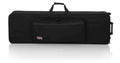 Gator Cases GK-88 SLIM Rigid EPS Foam Lightweight Case for 88 Note Keyboards with Wheels - Hollywood DJ