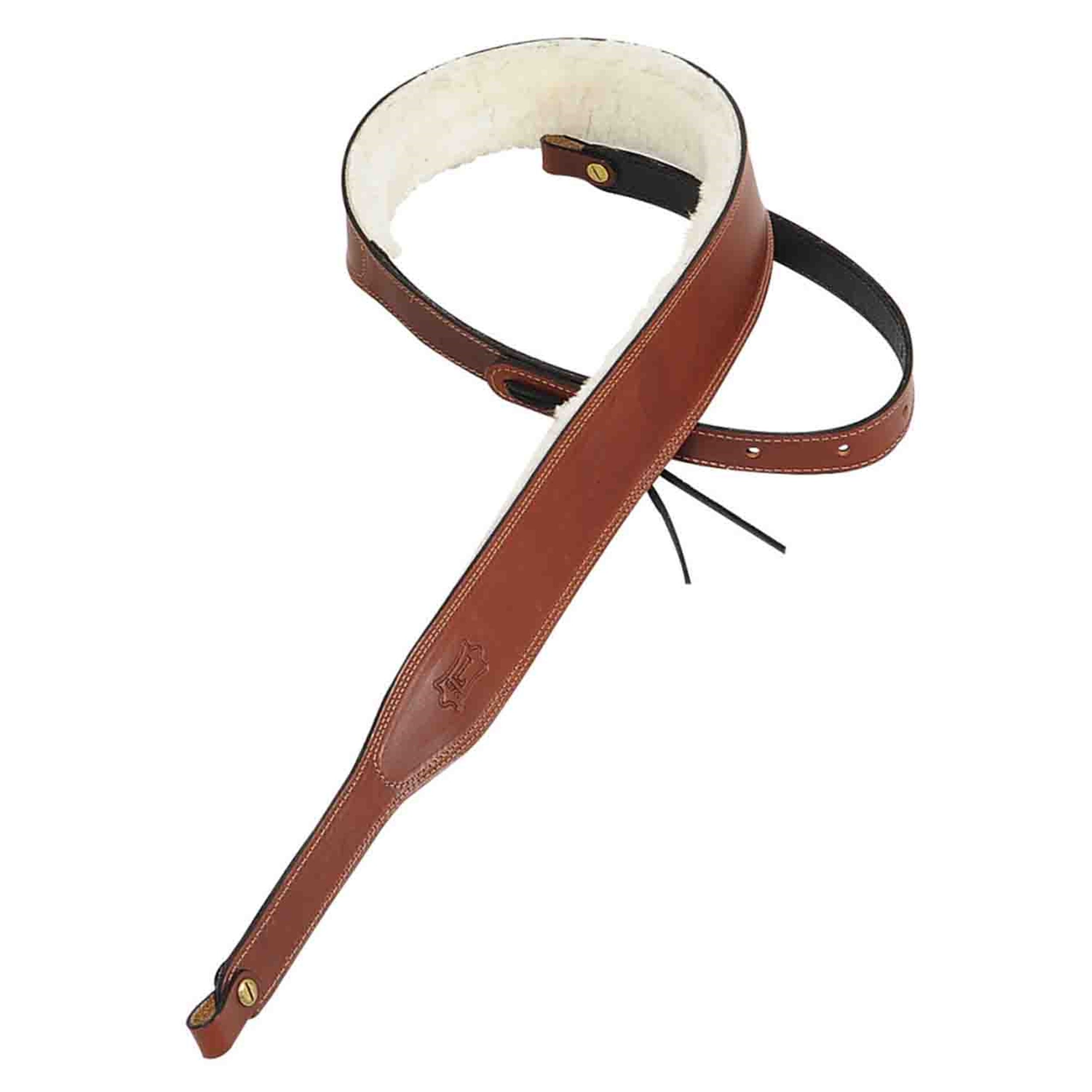 Levy's Leathers PMB42-WAL 2″ Veg-tan Leather Banjo Strap - Brown - Hollywood DJ