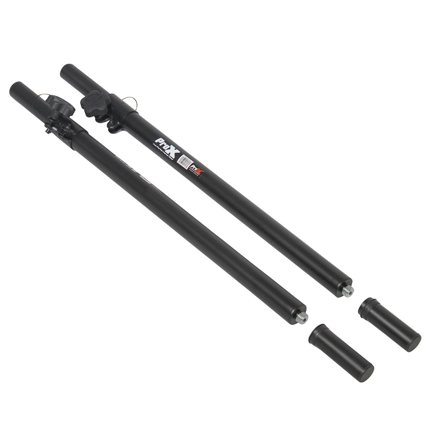 ProX X-SPAM20X2 PKG, Set of 2, 20mm Threaded Deluxe Subwoofer Pole Mount with 1 3/8 I Inch Adapter - Hollywood DJ