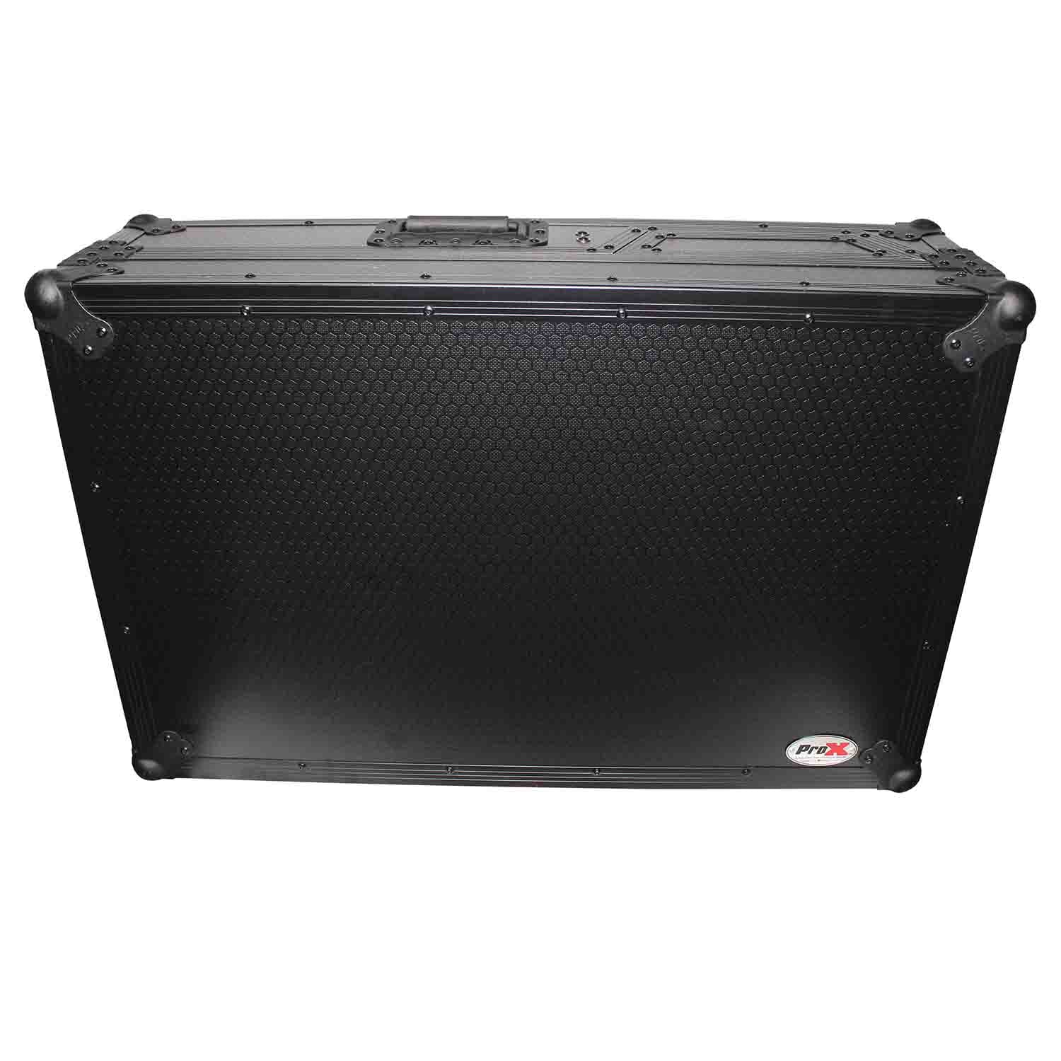 ProX XS-TMC1012WBL DJ Flight Case For Single Turntable In Battle Mode and 10 Inch or 12 Inch Mixer - Black on Black ProX Cases