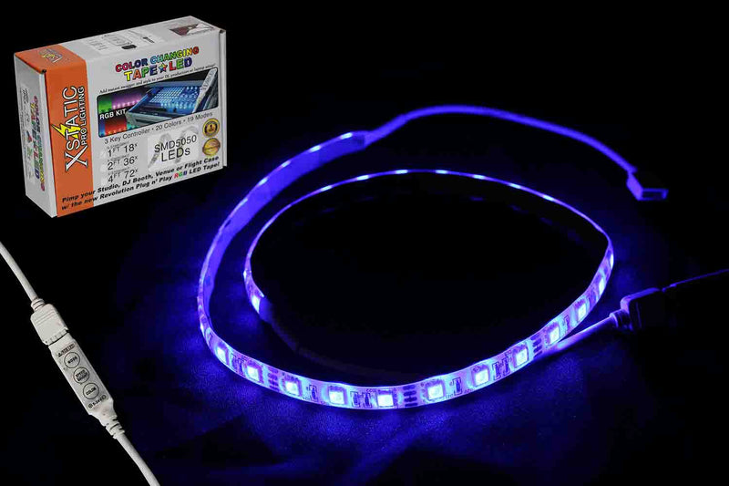 ProX X-S36RGBKIT 24" RGB LED Strip Kit with Remote Control and Power Supply - Hollywood DJ