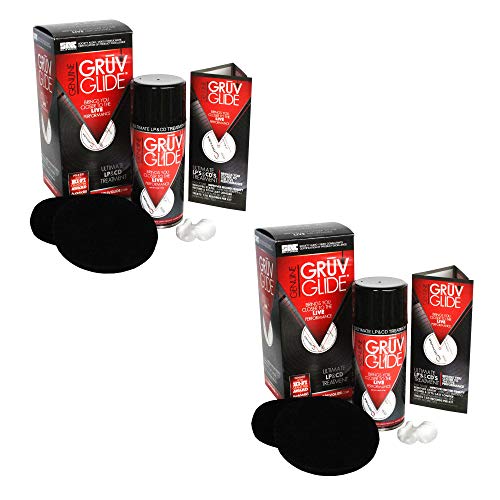 Genuine Ultimate Gruv Glide LP & CD Cleaner Kit w/Can, Pads, Pellet (2 Pack) - Hollywood DJ