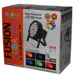 ProX X-PAR36RGBAUV-1W IRC, Fusion RGBA UV Par 36x 1W LED Slim Par fixture Black Housing - Hollywood DJ