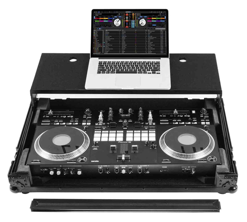 B-Stock: Odyssey FZGSDDJREV7WBL Glide Style Flight Case for Pioneer DDJ-REV7 Controller with Wheels and Laptop Platform - Black by Odyssey