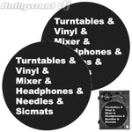 Sicmats DJ Turntable Slipmats 'ESSENTIALS' Slip Mat Set Sic Mats - Pair - Hollywood DJ