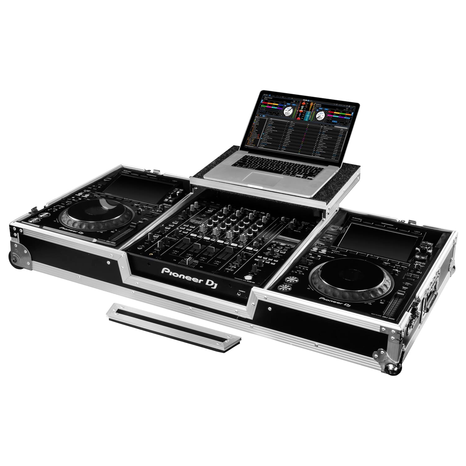 Odyssey FRDJMA9CDJGPW DJ Coffin Case with Glide Style Laptop Platform for DJM-A9 and CDJ-3000 - Hollywood DJ