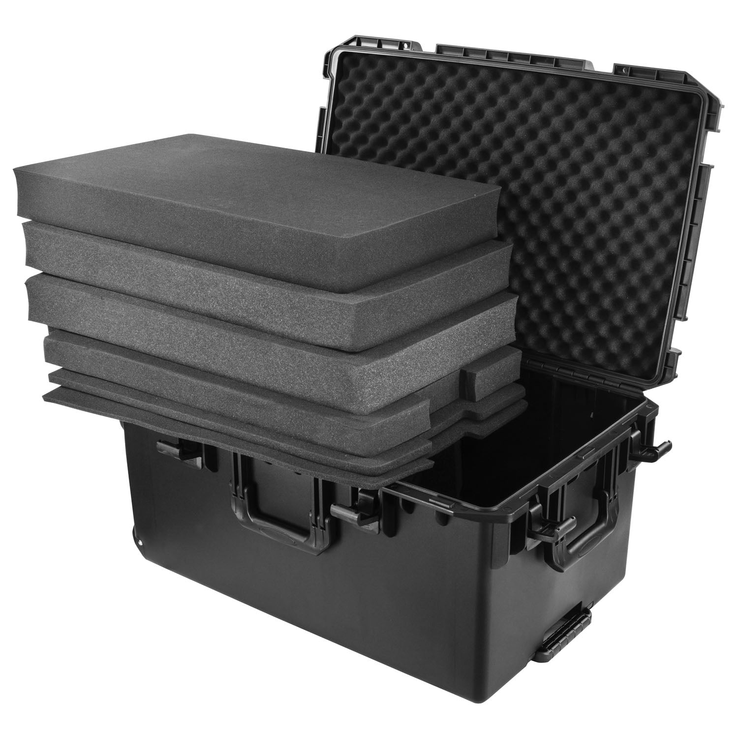 Odyssey VU291813HW Bottom Interior with Pluck Foams Injection-Molded Trolley Utility Case - 29.25″ x 18.5″ x 12.5″ - Hollywood DJ