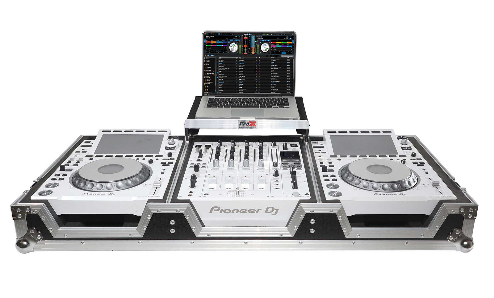 ProX XS-CDM3000WLT DJ Flight Case for Pioneer Mixer DJM-900NXS2 and 2 CDJ-3000 with Wheels and Laptop Shelf ProX Cases