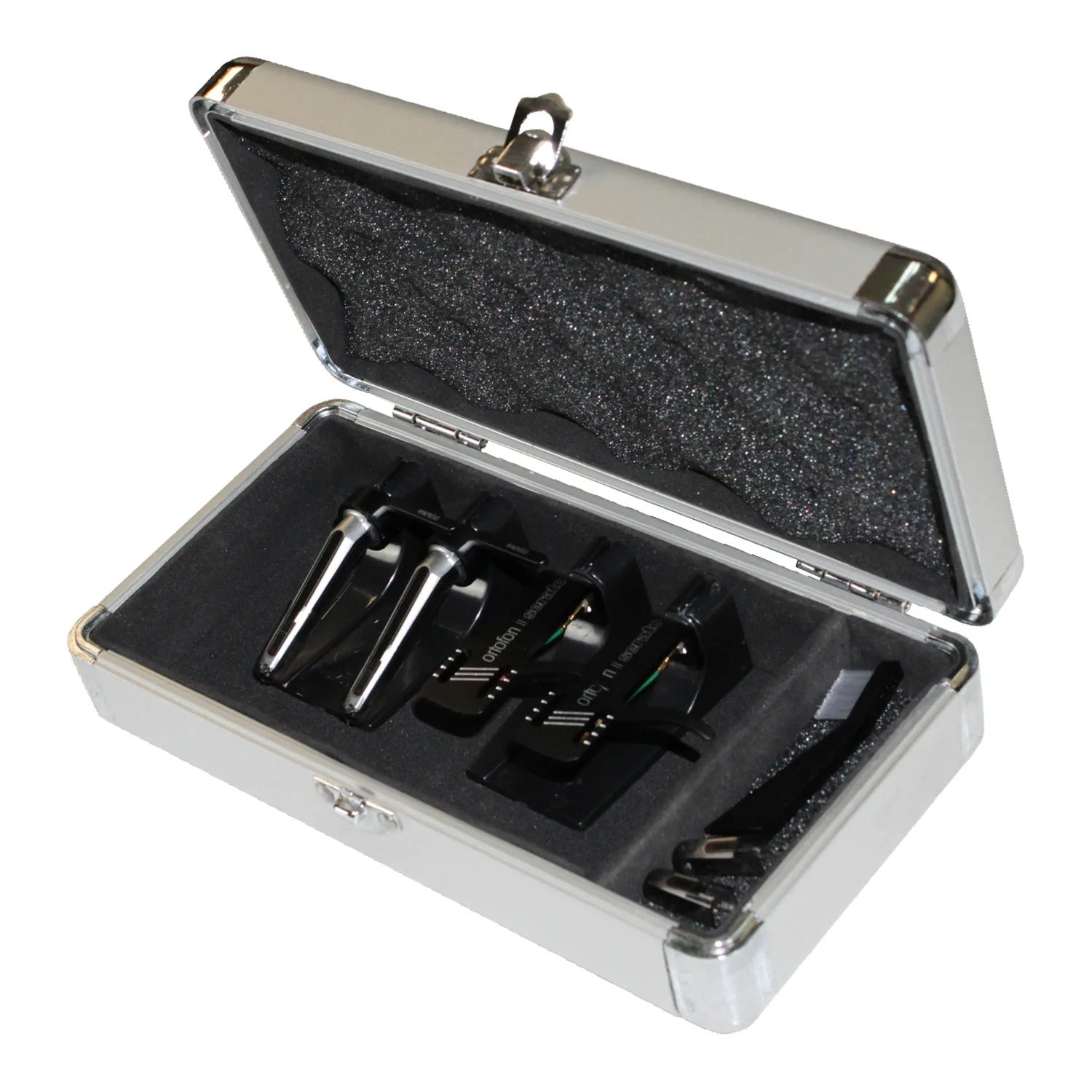 Odyssey KCC4PR2SL, KROM Series Silver PRO2 Case for Four Turntable Needle Cartridges Odyssey