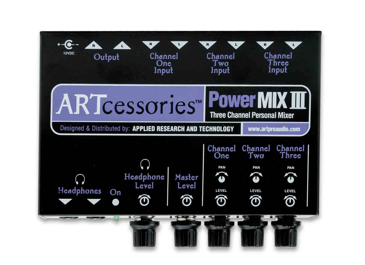 Art PowerMIX III, 3 Channel Personal Stereo Mixer - Hollywood DJ