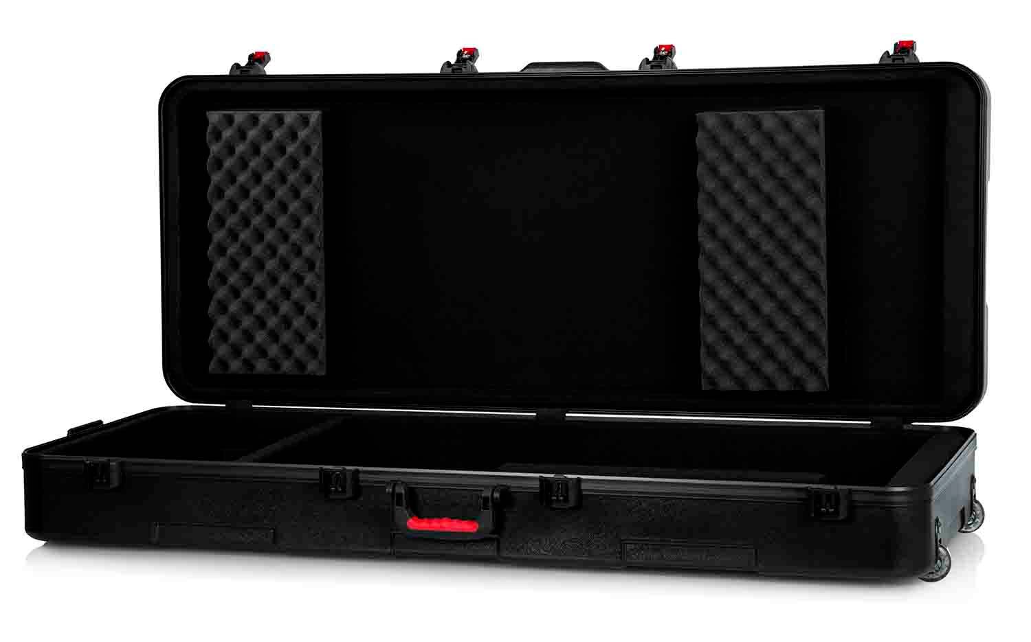Gator Cases GTSA-KEY76D Keyboard Case for Extra Deep 76-note Keyboards with Wheels - Hollywood DJ