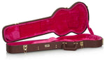 Gator Cases GW-SG-BROWN Deluxe Wood Case for Electric Solid Guitar - Brown - Hollywood DJ