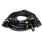 ProX XC-8XLR25 8-Channel XLR3F to XLR3M Balanced Snake Cable - 25 Feet - Hollywood DJ
