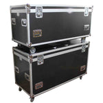 ProX XS-UTL246036W Heavy-Duty Truck Pack Utility Flight Case W-Divider, Tray Kit and 4" Casters - 24"X60"X36" - Hollywood DJ