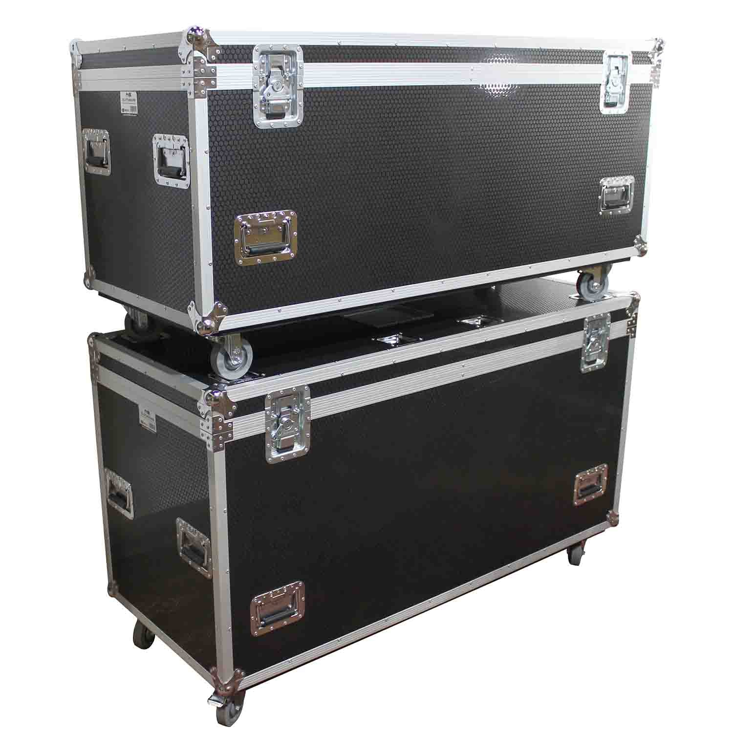 ProX XS-UTL246036W Heavy-Duty Truck Pack Utility Flight Case W-Divider, Tray Kit and 4" Casters - 24"X60"X36" - Hollywood DJ