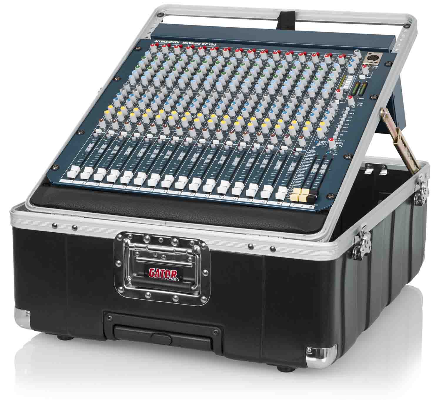 Gator Cases G-MIX-12 PU ATA Molded Pop-Up DJ Mixer Case with Wheels - Hollywood DJ