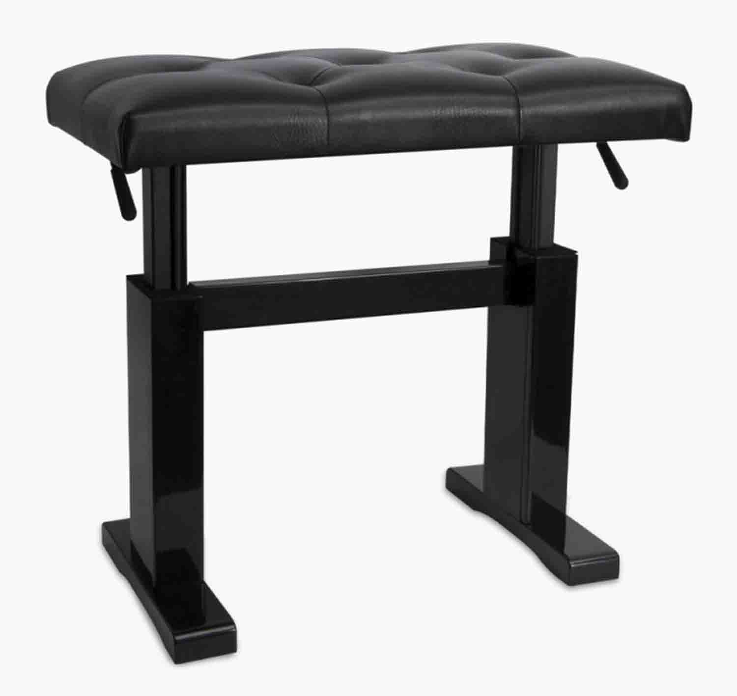 Onstage KB9503B Piano Bench with Adjustable Height - Black - Hollywood DJ