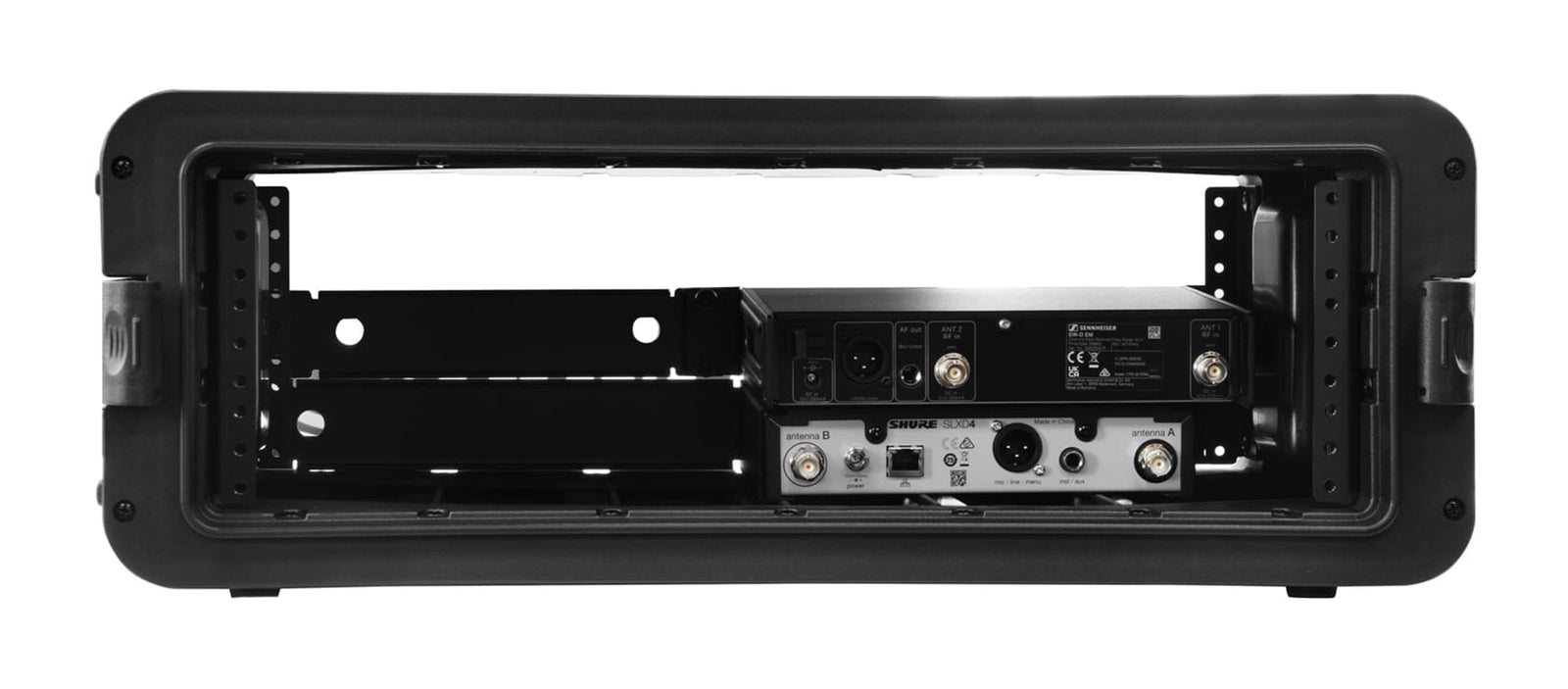 Odyssey VR3SMIC4ZP, Watertight 3U Rack Case with 4 Microphone Compartments Odyssey