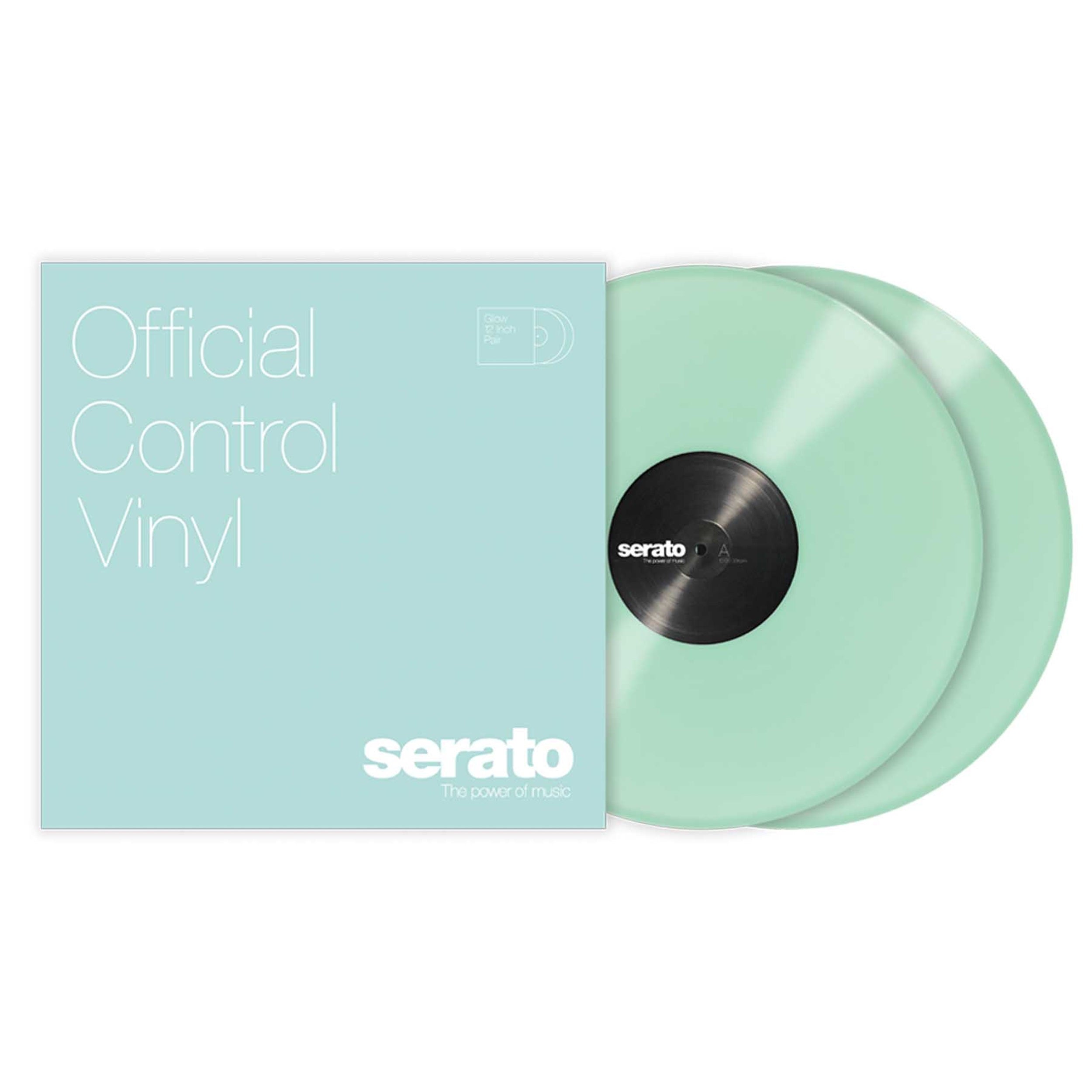 Serato SCV-PS-GID-OV 12" Glow in the Dark Control Vinyl pressing for Serato DJ Pro (Pair) - Hollywood DJ