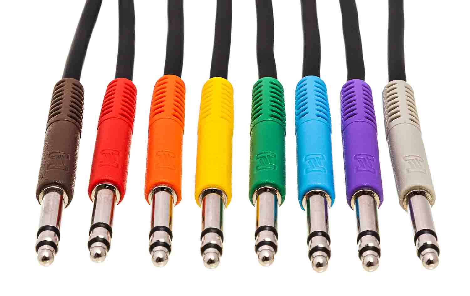 Hosa TTS-830, Balanced TT Patch Cable (8 Pack, 1 ft) - Hollywood DJ