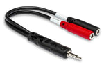 Hosa YMM-261 Stereo Breakout Cable, 3.5 mm TRS to Dual 3.5 mm - Hollywood DJ