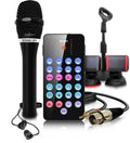 Icon Pro Audio LivePod Plus Bundle With Microphone Stand and Smartphone Mount - Hollywood DJ