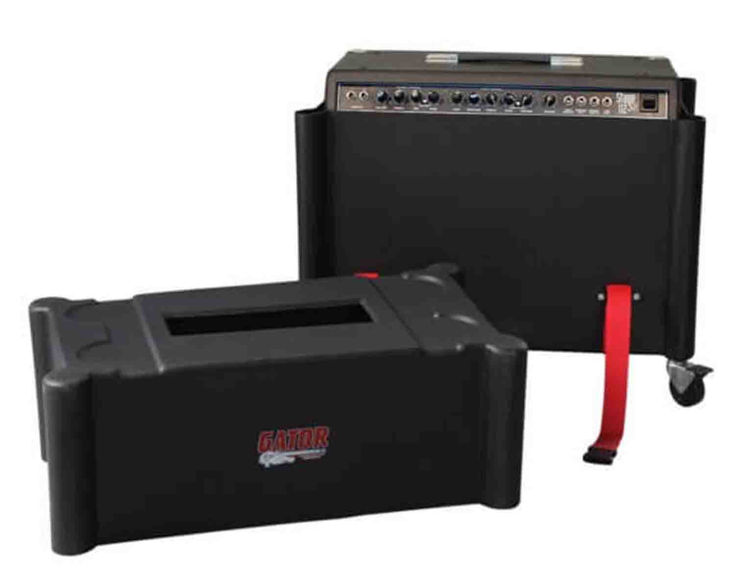 Gator Cases G-212-ROTO, 2X12 Combo Amp Transporter Case and Stand with Wheels - Hollywood DJ