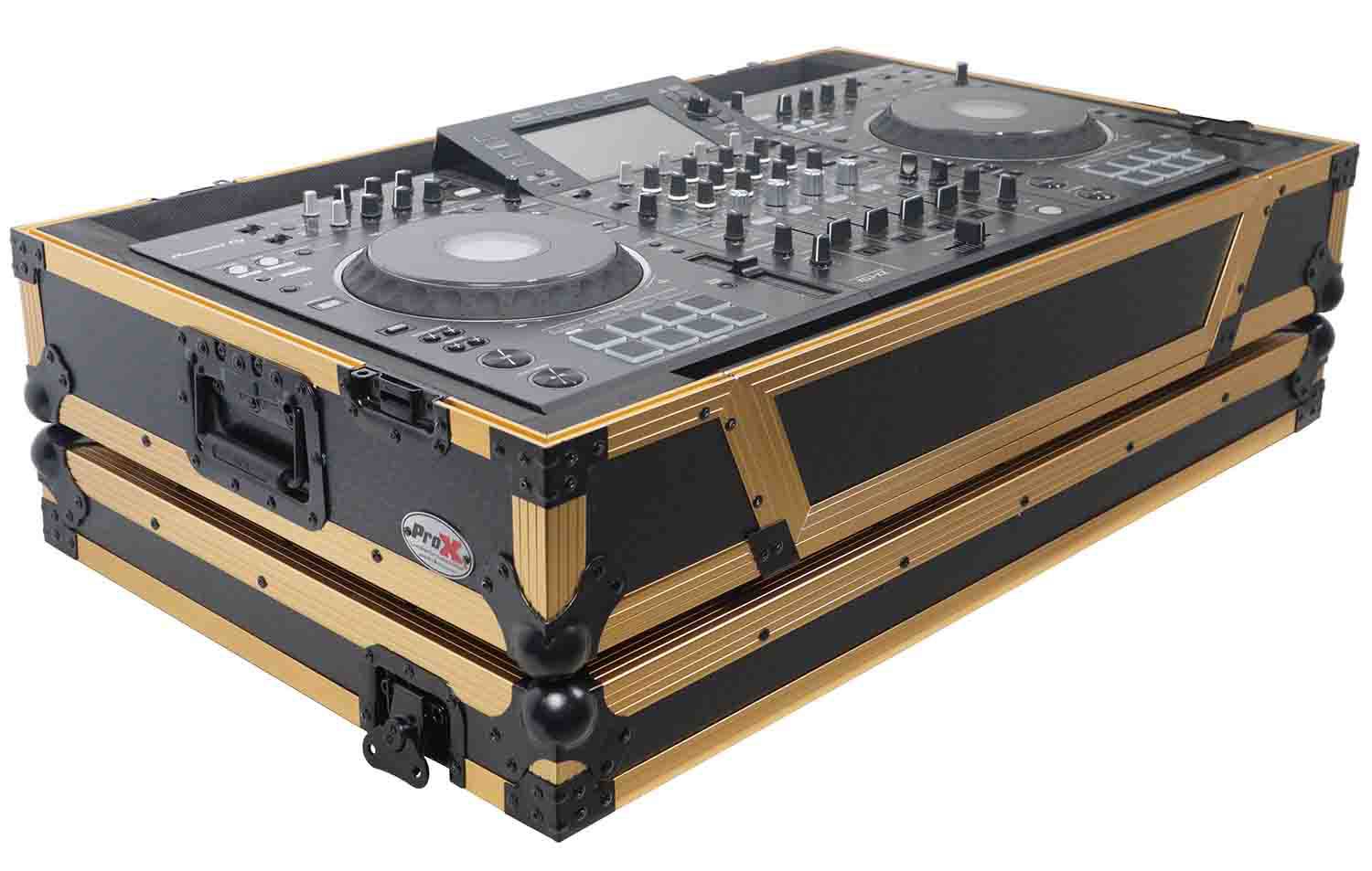 ProX XS-XDJXZ WFGLD Flight Case for Pioneer DJ XDJ-XZ Hard Road Gig Ready with Wheels - Hollywood DJ