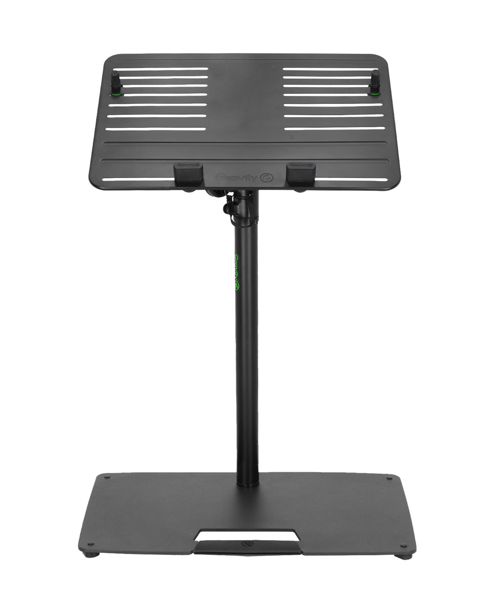 Gravity LTS T 02 B, Universal Laptop Stand with Adjustable Holding Pins and Steel Base - Black - Hollywood DJ