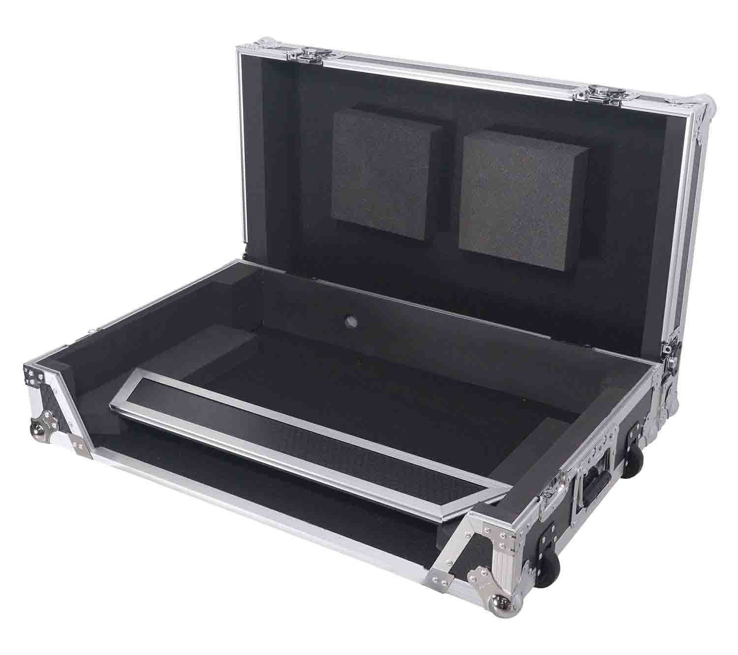 ProX XS-RANEFOURW ATA Flight Style Road Case for RANE Four DJ Controller with 1U Rack Space and Wheels - Hollywood DJ