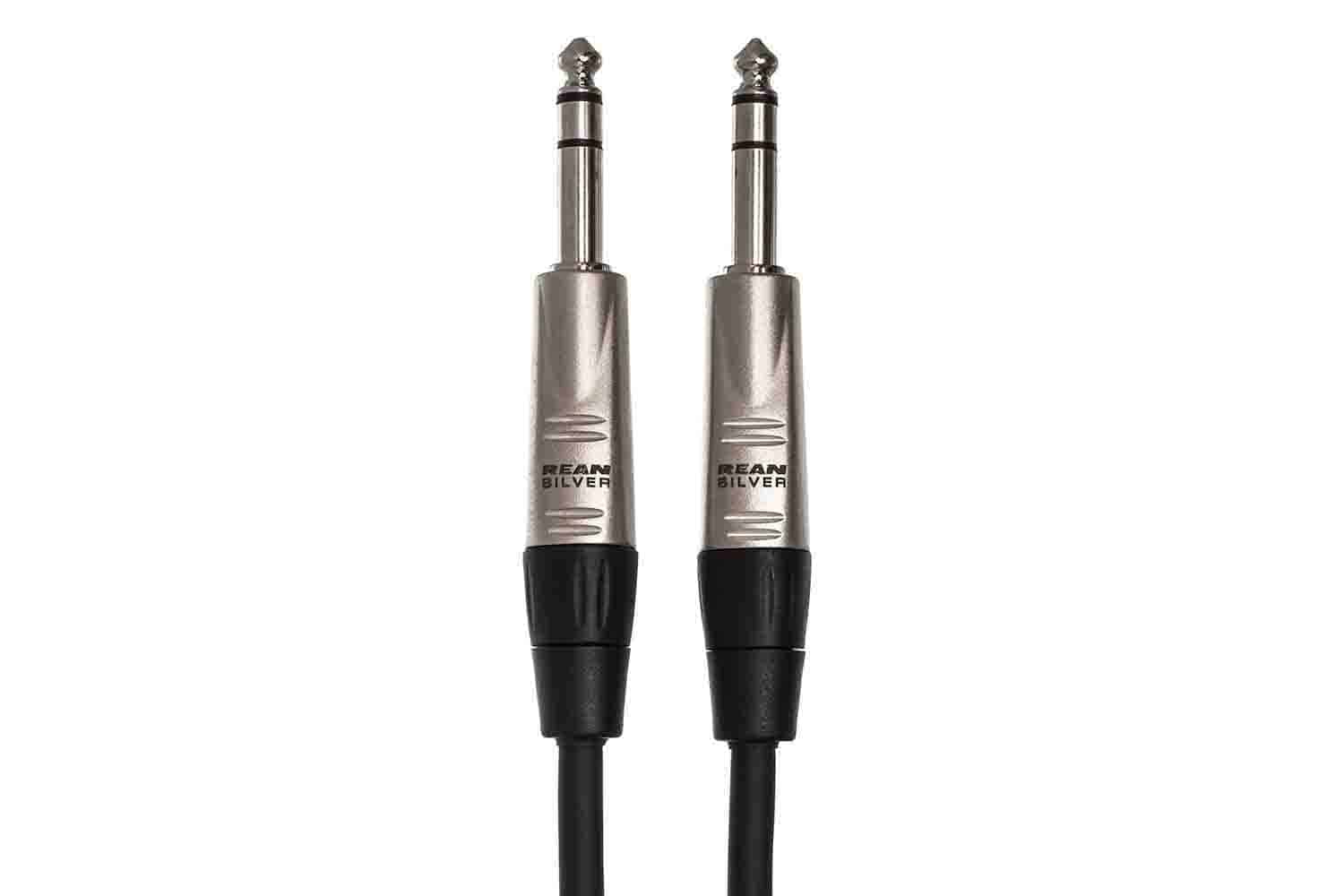 Hosa HSS-015 Pro Balanced Interconnect Cable, REAN 1/4 in TRS to Same - 15 Feet - Hollywood DJ