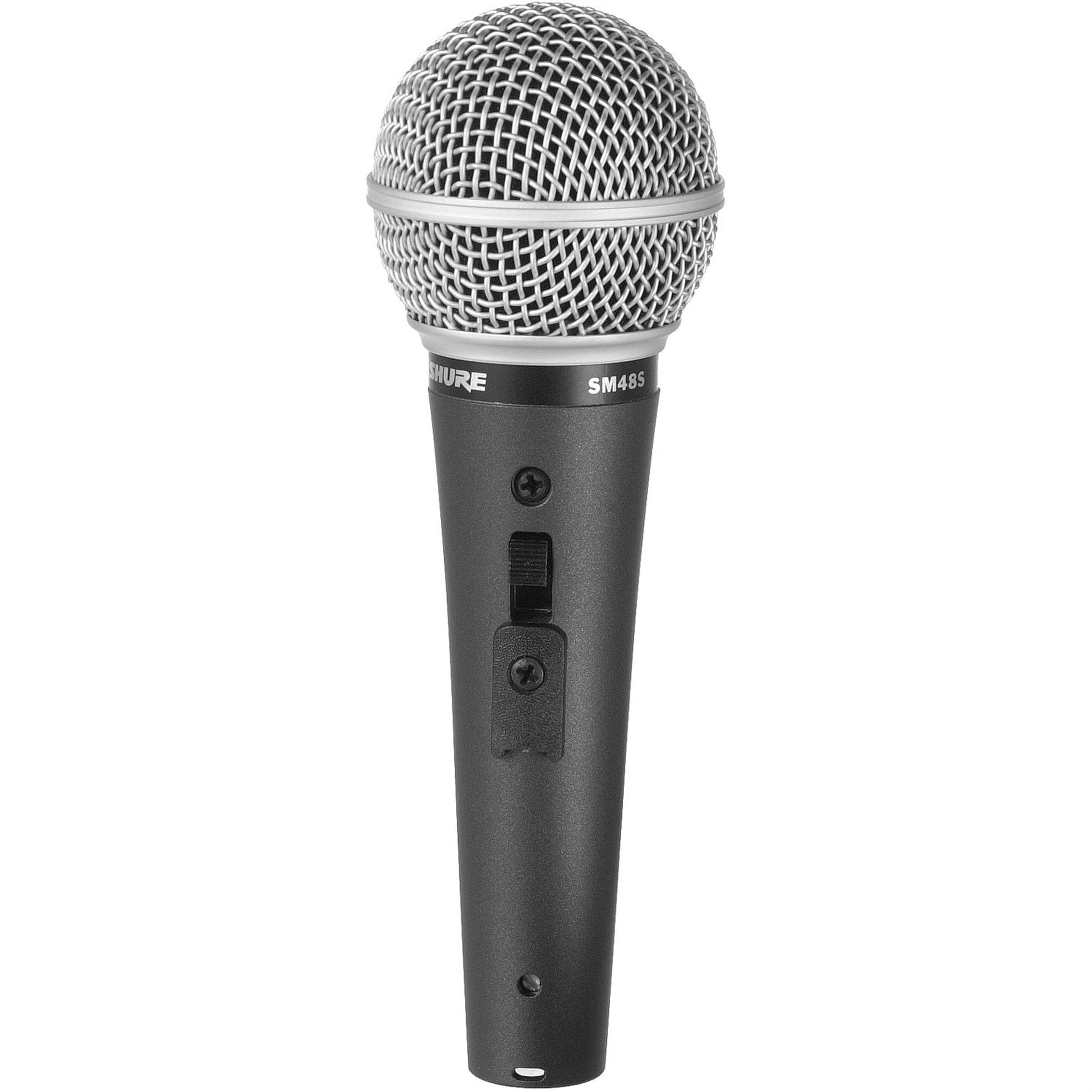 Shure SM48S-LC Cardioid Dynamic Vocal Microphone with On-Off Switch - Hollywood DJ