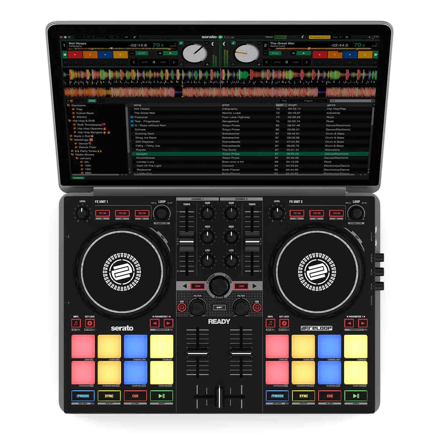 Reloop Ready 2-channel Portable DJ Controller for Serato - Hollywood DJ