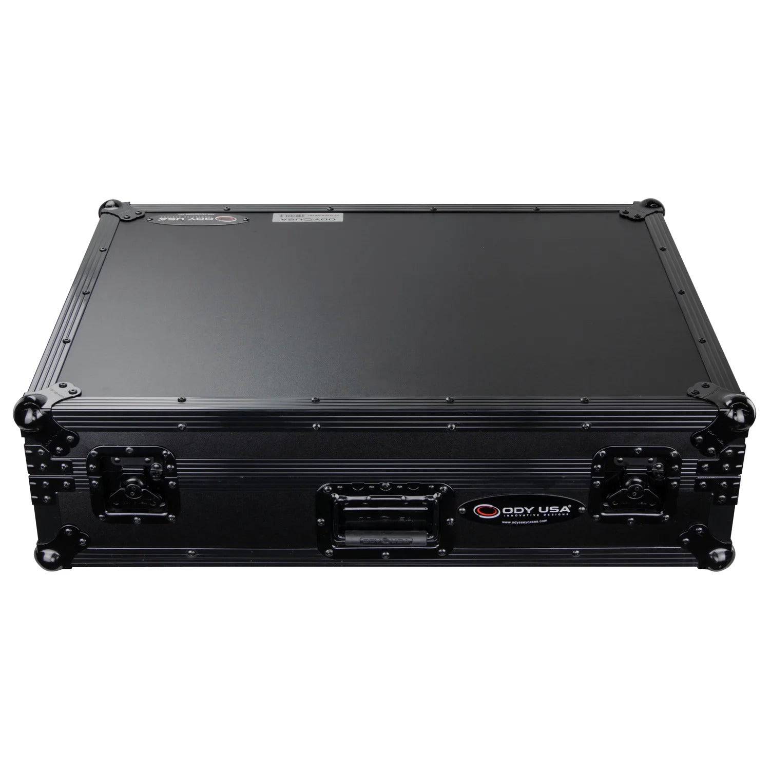 Odyssey FZGSPRIME4BL, Black Denon Prime 4 Flight Case with Glide Platform - Hollywood DJ