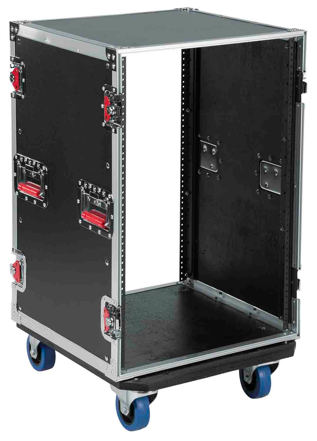 Gator Cases G-TOUR 16U CAST, 16U Standard Road Rack Case with Casters - Hollywood DJ