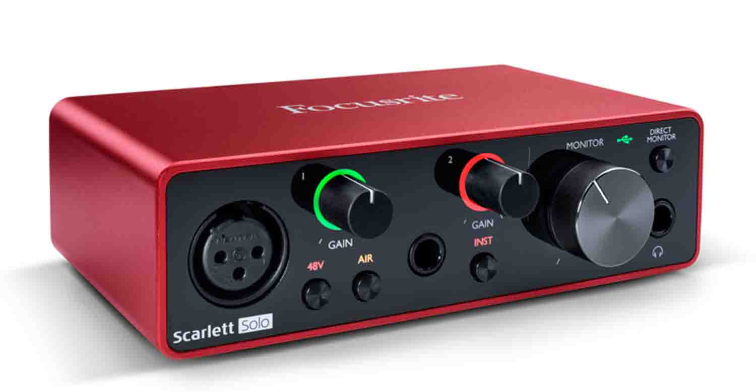 Focusrite Scarlett Solo 3rd Gen 2x2 USB Audio Interface - Hollywood DJ