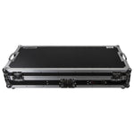 Odyssey FZGSL12CDJWR Black Low Profile 12″ Format DJ Mixer and Two Large Format Media Players Flight Coffin Case with Wheels and Glide Platform Odyssey