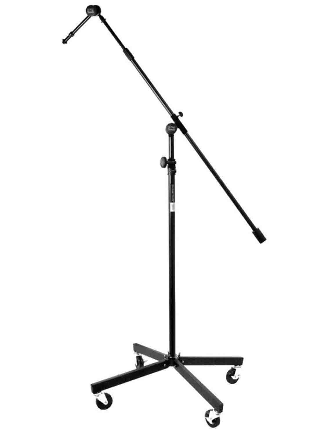 On Stage SB96+ Tripod Studio Mic Boom with 7" Mini Boom Extension and Casters - Hollywood DJ