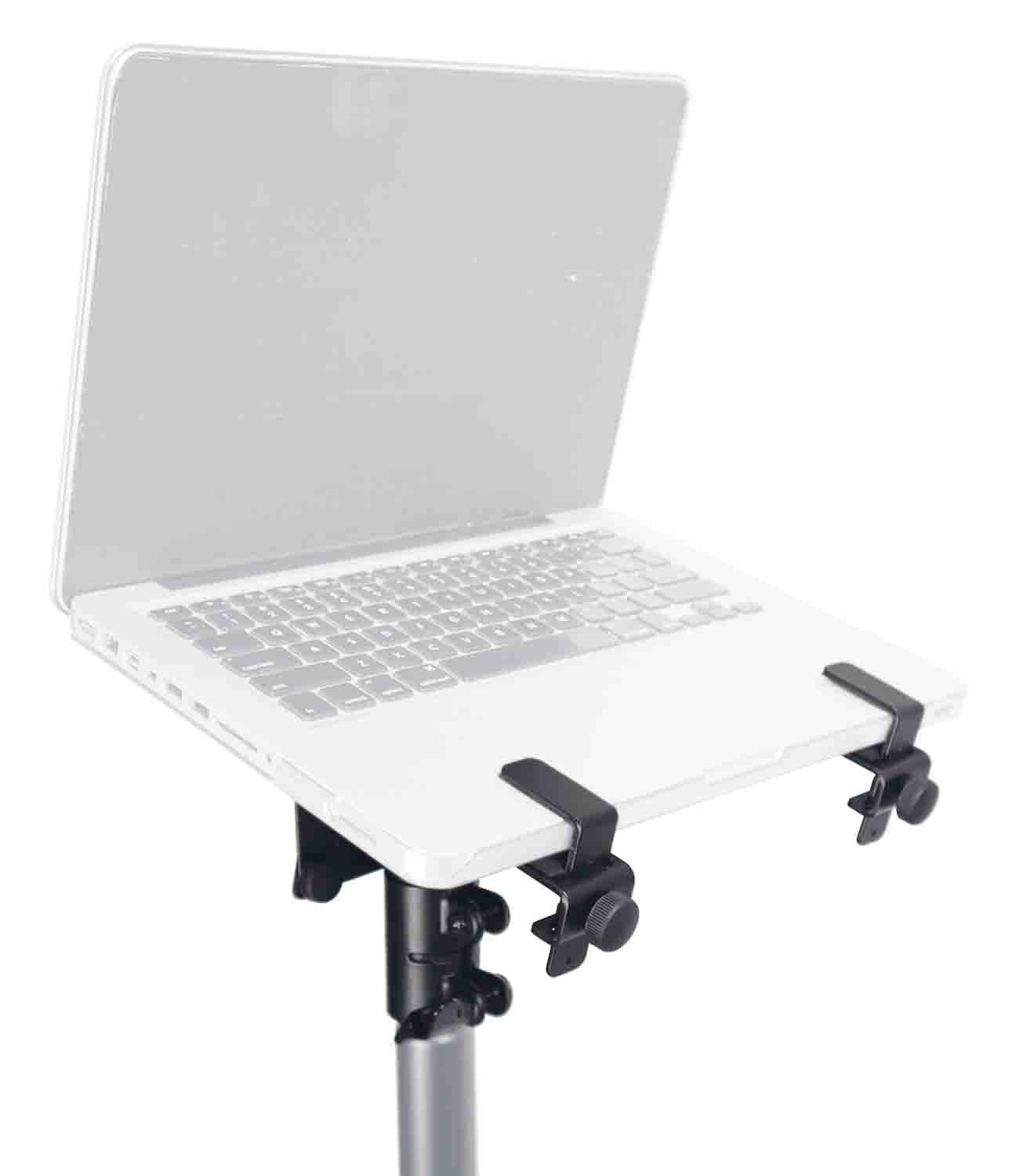 ProX X-LTF01BK Laptop Shelf Fits on Speaker Stand & Monitor VESA Arm Mount - Black - Hollywood DJ