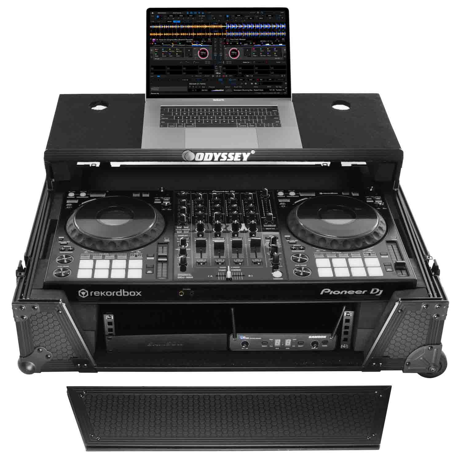 Odyssey 810240 Industrial Board Glide Style 2U DJ Case Custom Fit for Pioneer DDJ-1000 DJ Controller - Hollywood DJ