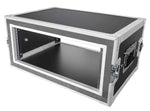 ProX T-4RSP14, 4U Vertical Shockproof Effects Rack 14" Depth Rail to Rail with Handles - Hollywood DJ