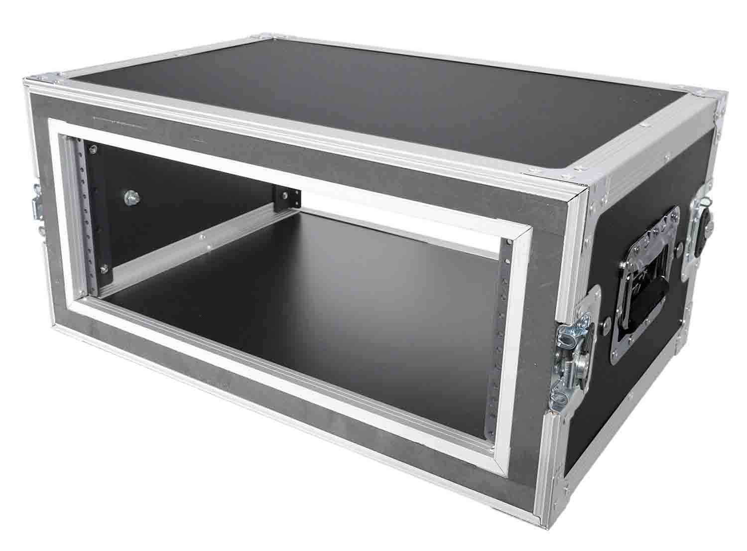 ProX T-4RSP14, 4U Vertical Shockproof Effects Rack 14" Depth Rail to Rail with Handles - Hollywood DJ