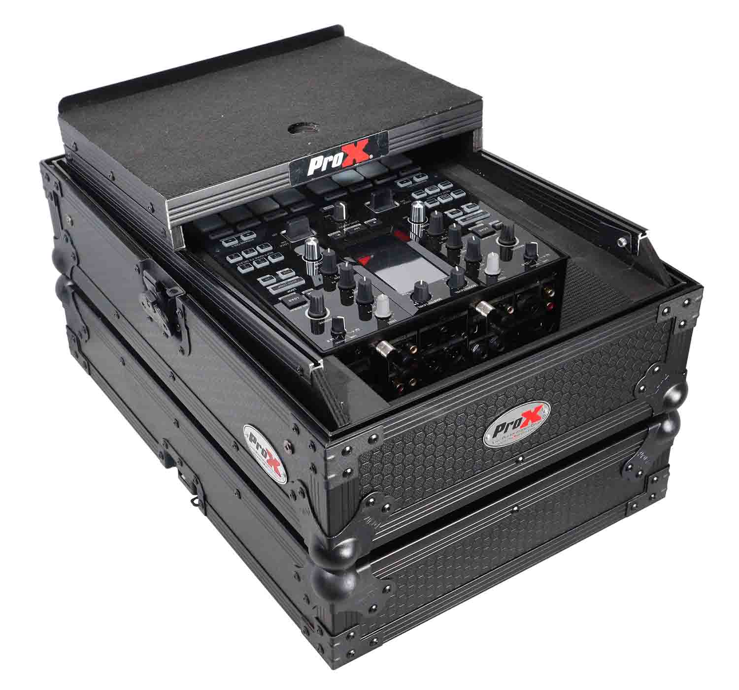 B-Stock: ProX XS-DJMS11LTBL, Flight Case for Pioneer DJM-S11 Mixer with Sliding Laptop Shelf - Black on Black by ProX Cases