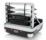 Gator Cases GM-4WR DJ Case for 4 Complete Wireless Microphone Systems - Half Rack - Hollywood DJ