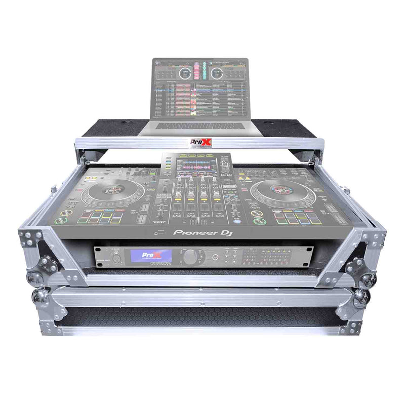 ProX XS-XDJXZ WLT, Flight Case for Pioneer XDJ-XZ Standalone DJ System with Sliding Laptop Shelf and Wheels - Hollywood DJ