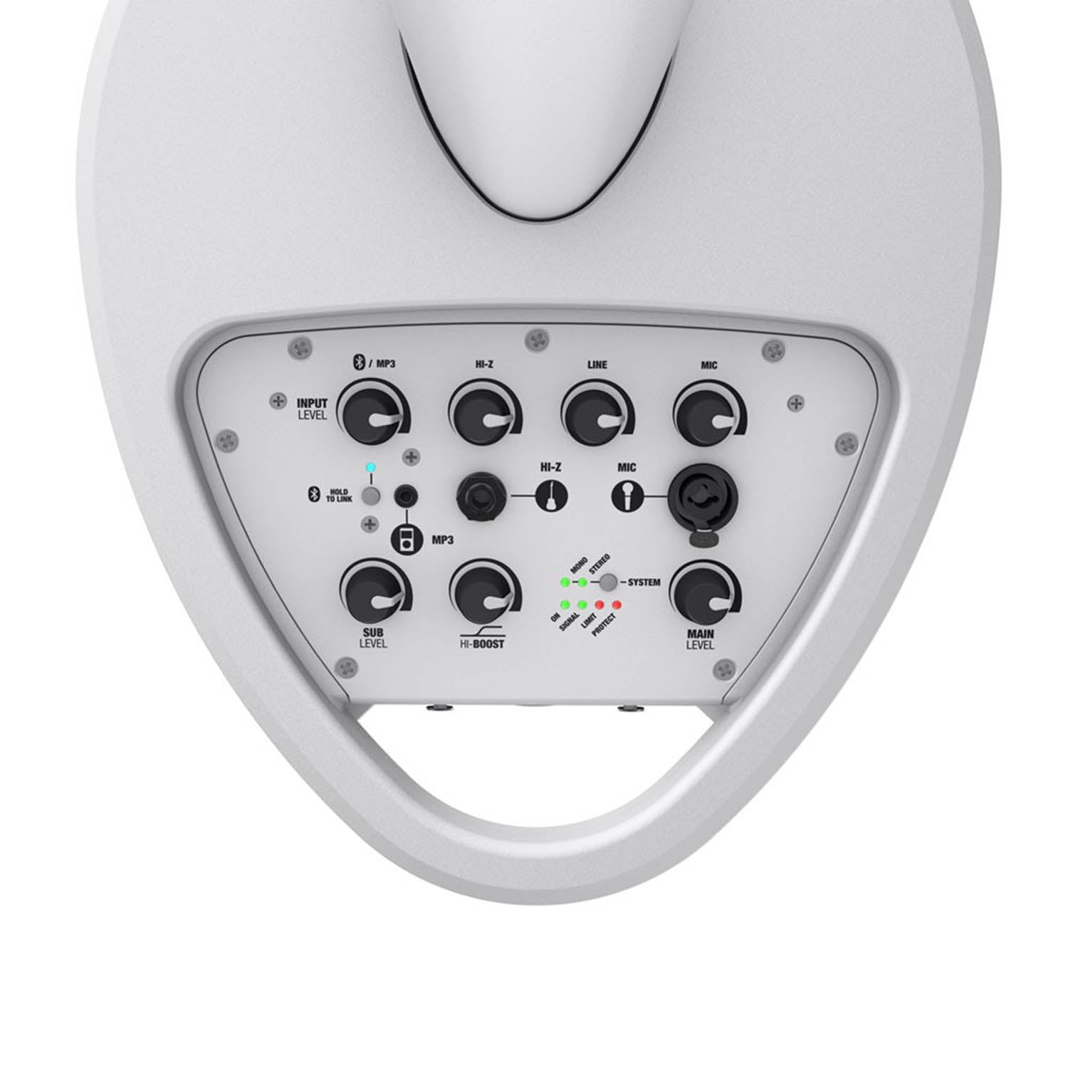 LD System MAUI 5 GO W, Ultra Portable Battery Operated Column PA System - White - Hollywood DJ