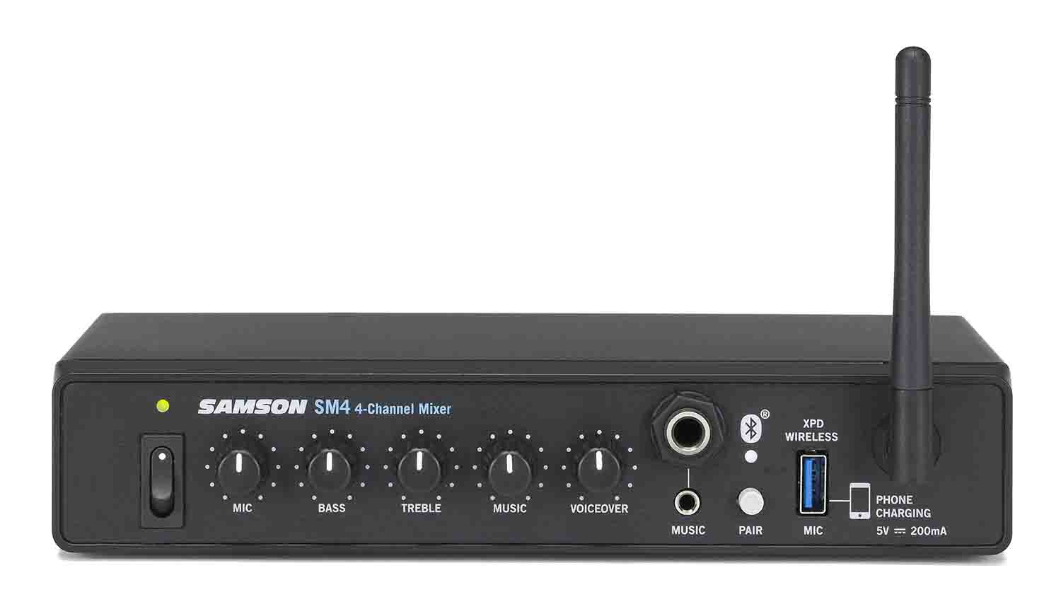 Samson SM4, 4-Channel Rack-Mountable Mixer with Bluetooth - Hollywood DJ