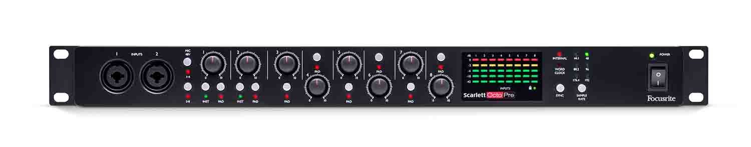Focusrite Scarlett OctoPre Dynamic 8-Channel Preamp and Interface - Hollywood DJ